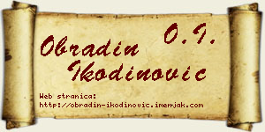 Obradin Ikodinović vizit kartica